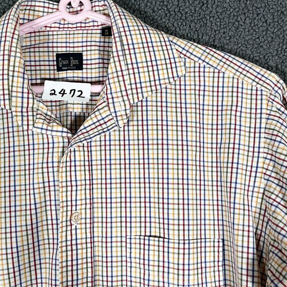 Gitman Bros Made in USA Check Long Sleeve Button Down Shirt - Men's Size 16/36 - Picture 2 of 10